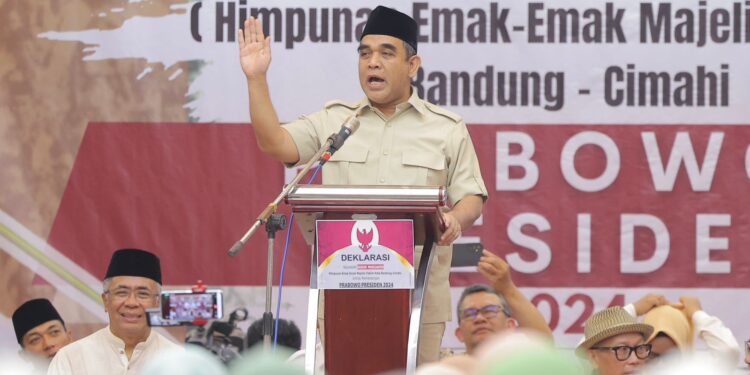 Ribuan Emak-emak dari 540 Majelis Taklim Kota Bandung-Cimahi Deklarasi Dukung Prabowo