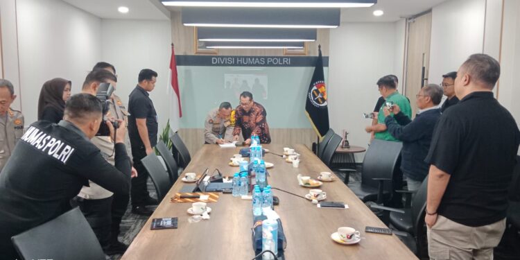 Humas Polri dan SMSI Perkuat Kolaborasi Wujudkan Pemilu Damai