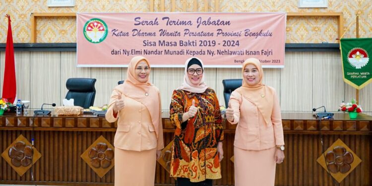 Sertijab Ketua Dharma Wanita Persatuan Provinsi Bengkulu, Derta Rohidin Pesankan Ini