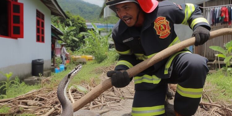Musim Pancaroba Waspada Ular Masuk Rumah, Kadis Damkar Ingatkan Warga Rutin Bersih-bersih